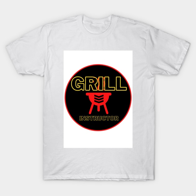 Grill Instructor, Barbeque god T-Shirt by rgrayling